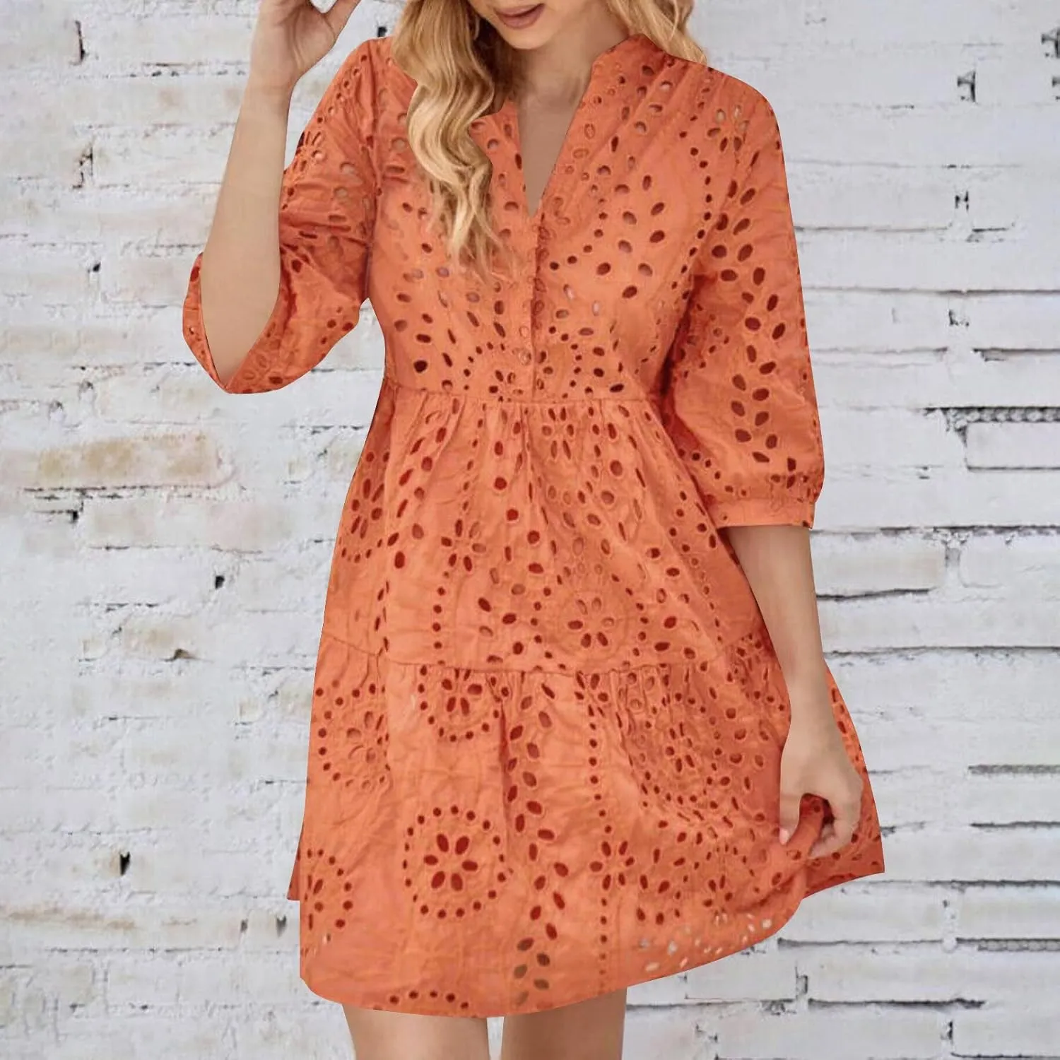Women Casual Outfits for Summer Short Sleeve Dresses Aline Loose Midi Dress Swing Shift Dress Vacation Travel Dress