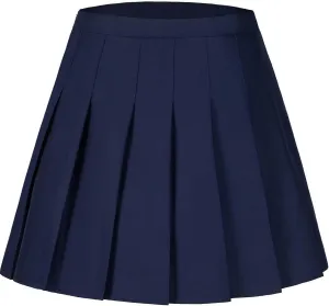 Women Pleated Skirt Tennis Golf Skorts with Lining Shorts Athletic Pleated Skirts for Women