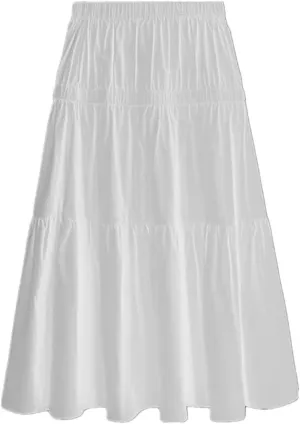 Women Summer High Waist Knit Long Pleated Skirts