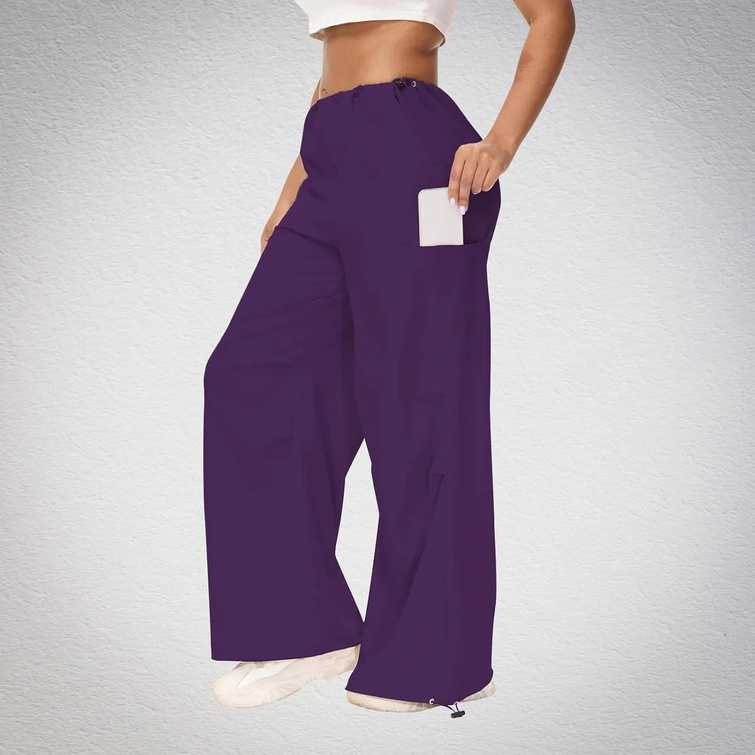 Womens Cargo Jeans with Pockets Straight Wide Leg Trousers High Waisted Baggy Jeans Y2K Streetwear Pants Women