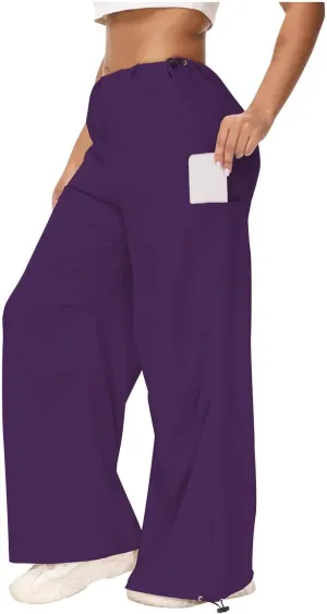 Womens Cargo Jeans with Pockets Straight Wide Leg Trousers High Waisted Baggy Jeans Y2K Streetwear Pants Women