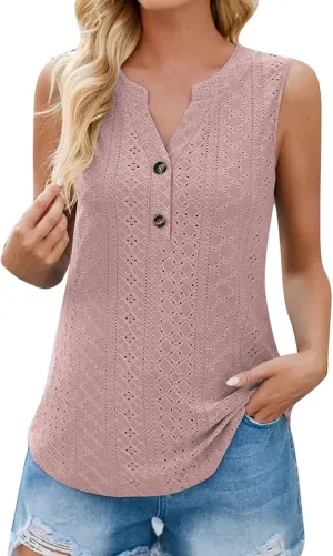 Women's Fashion Casual Solid Color Notch V Neck Slim Fit Vest Top Top Plus Size