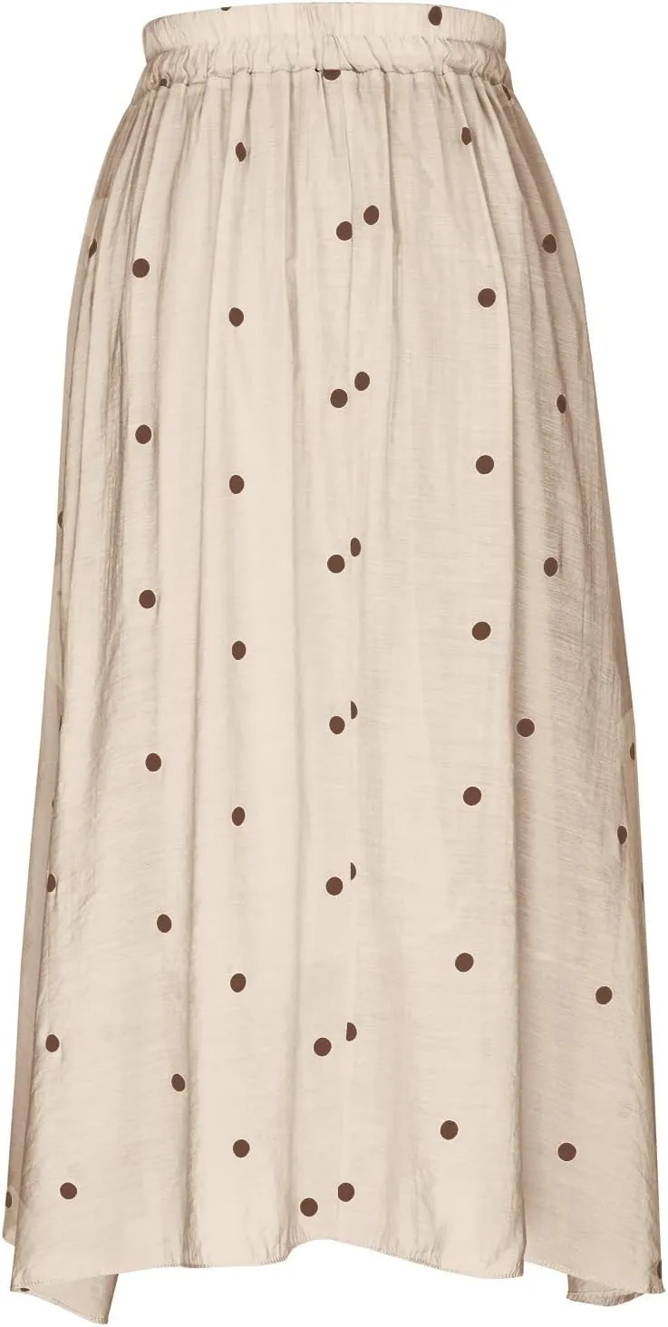 Women's High Cut Tie Knot Polka Dot Maxi Long Midi Mini Petite Skirts Loose Fit Skirt for Women Linen Skirts 2025