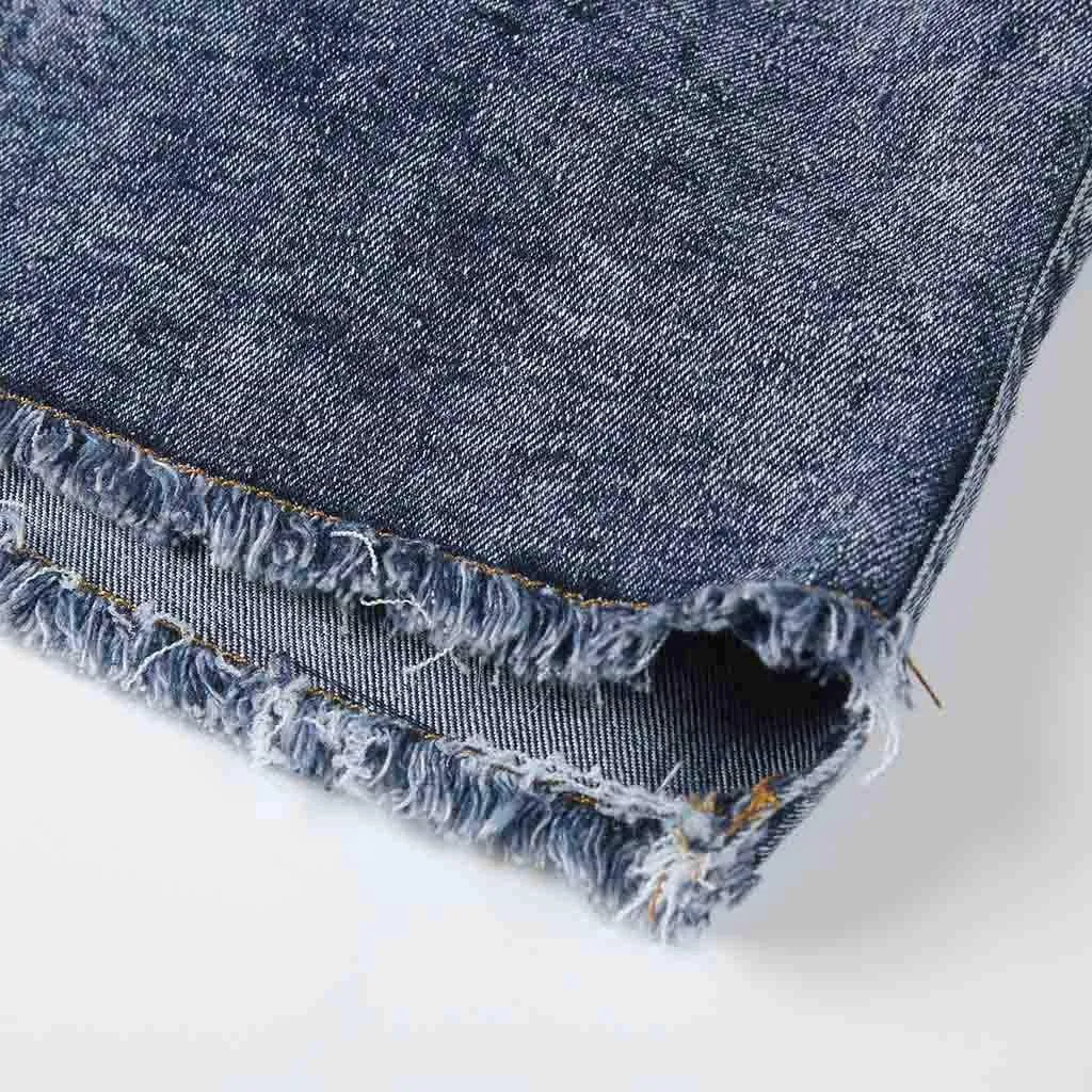 Women's High Waisted Denim Shorts Summer Hot Raw Hem Casual Jean Shorts with Pockets Fashionable Comfy Stretchy Button Pants