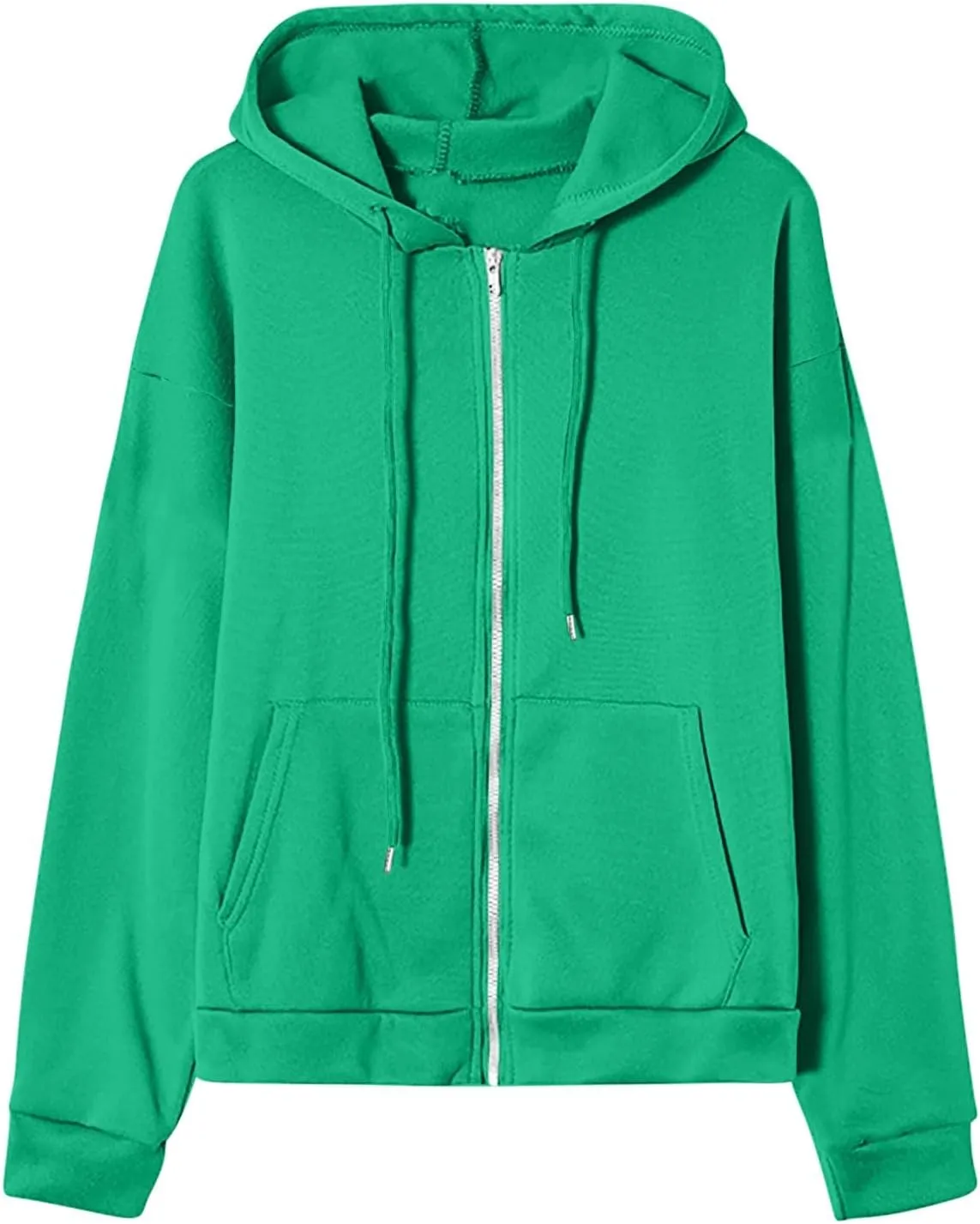 Womens Jackets Womens Zip Up Hoodies Cropped Sweatshirts Fleece Jackets Fall Outfits Casual Hooded Tops Winter
