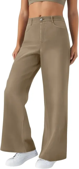 Womens Jeans High Waisted Stretchy Wide Leg Baggy Denim Pants Trousers with Pockets Sweatpant Plus Size