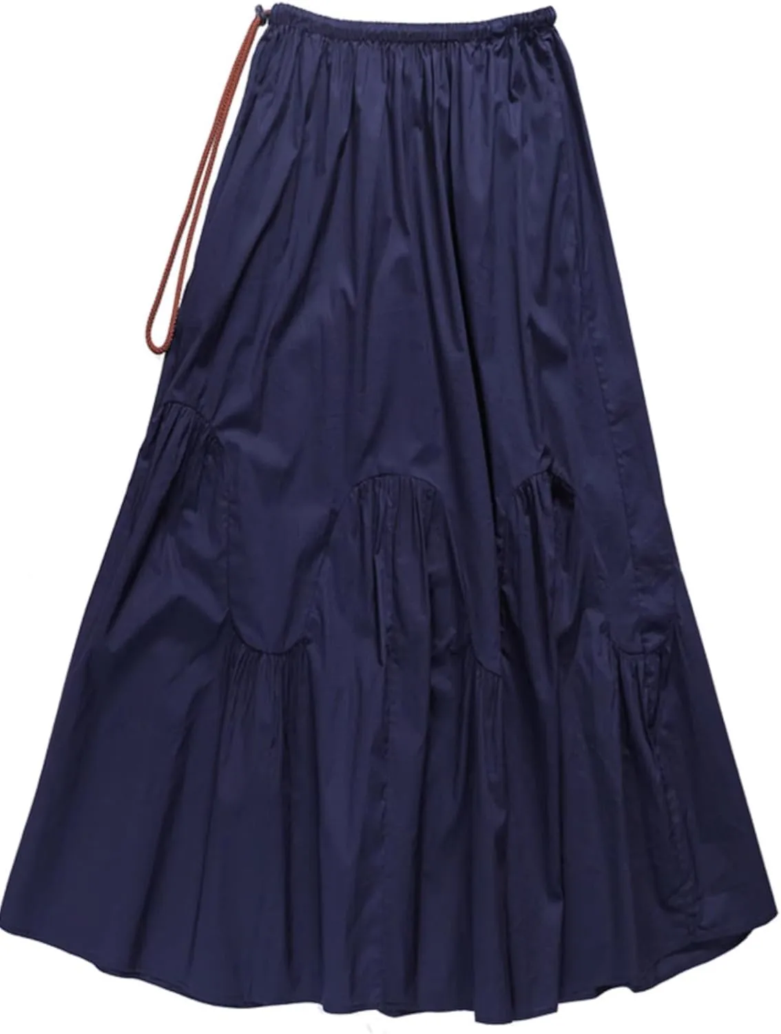 Women's Long Skirt Summer High-Waist Mid-Length Blue A Line Skirts for Women