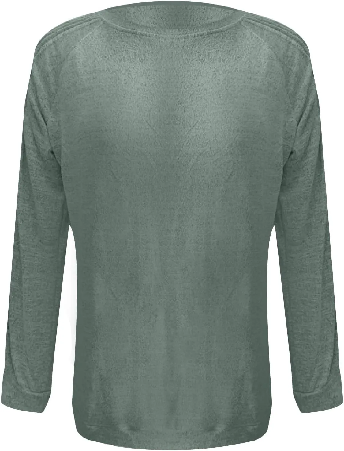 Women's Loose T Shirts Solid Color Lightweight Crewneck Long Sleeve Regular Fit Tunics Fall Outdoor Workout Basic Tees