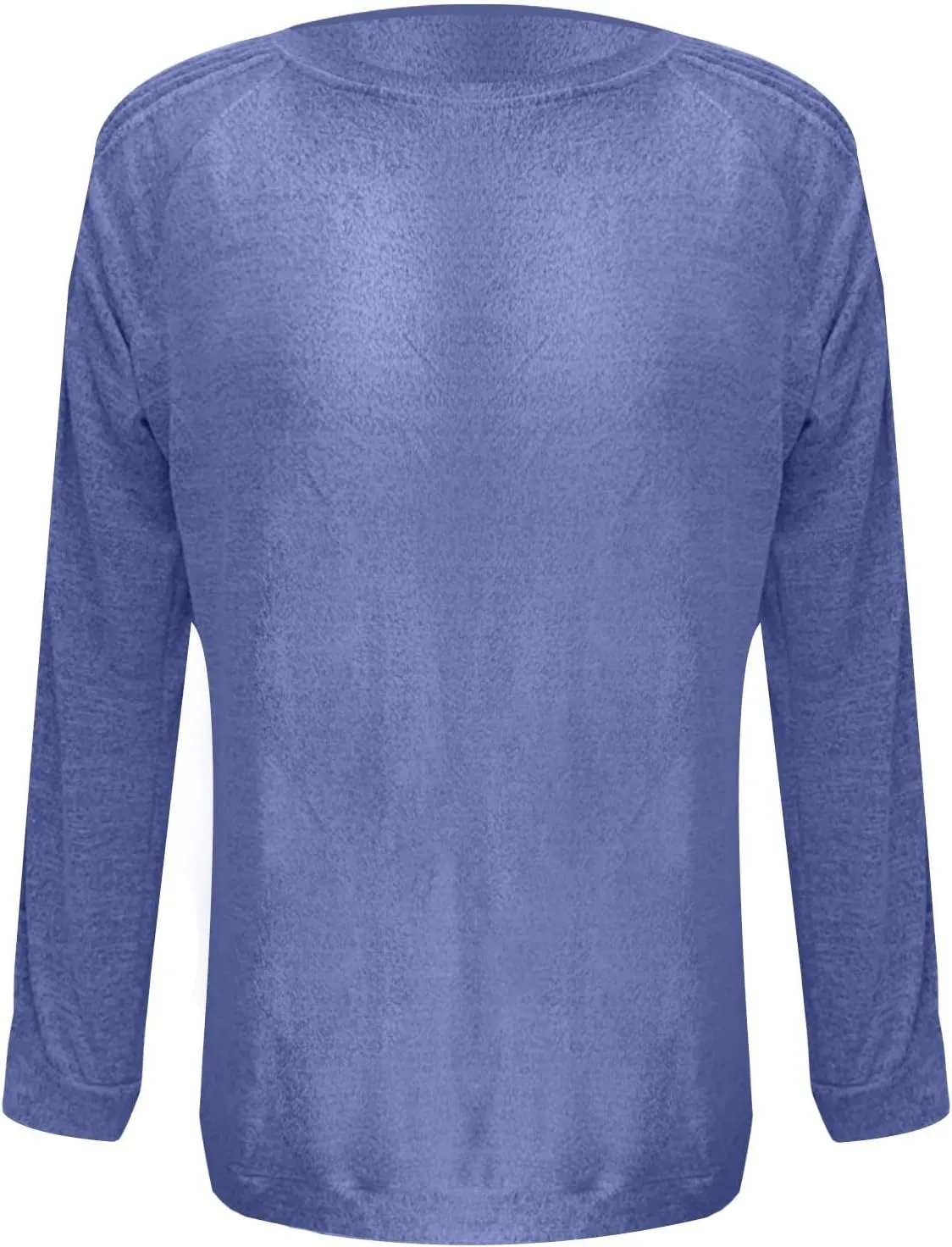 Women's Loose T Shirts Solid Color Lightweight Crewneck Long Sleeve Regular Fit Tunics Fall Outdoor Workout Basic Tees