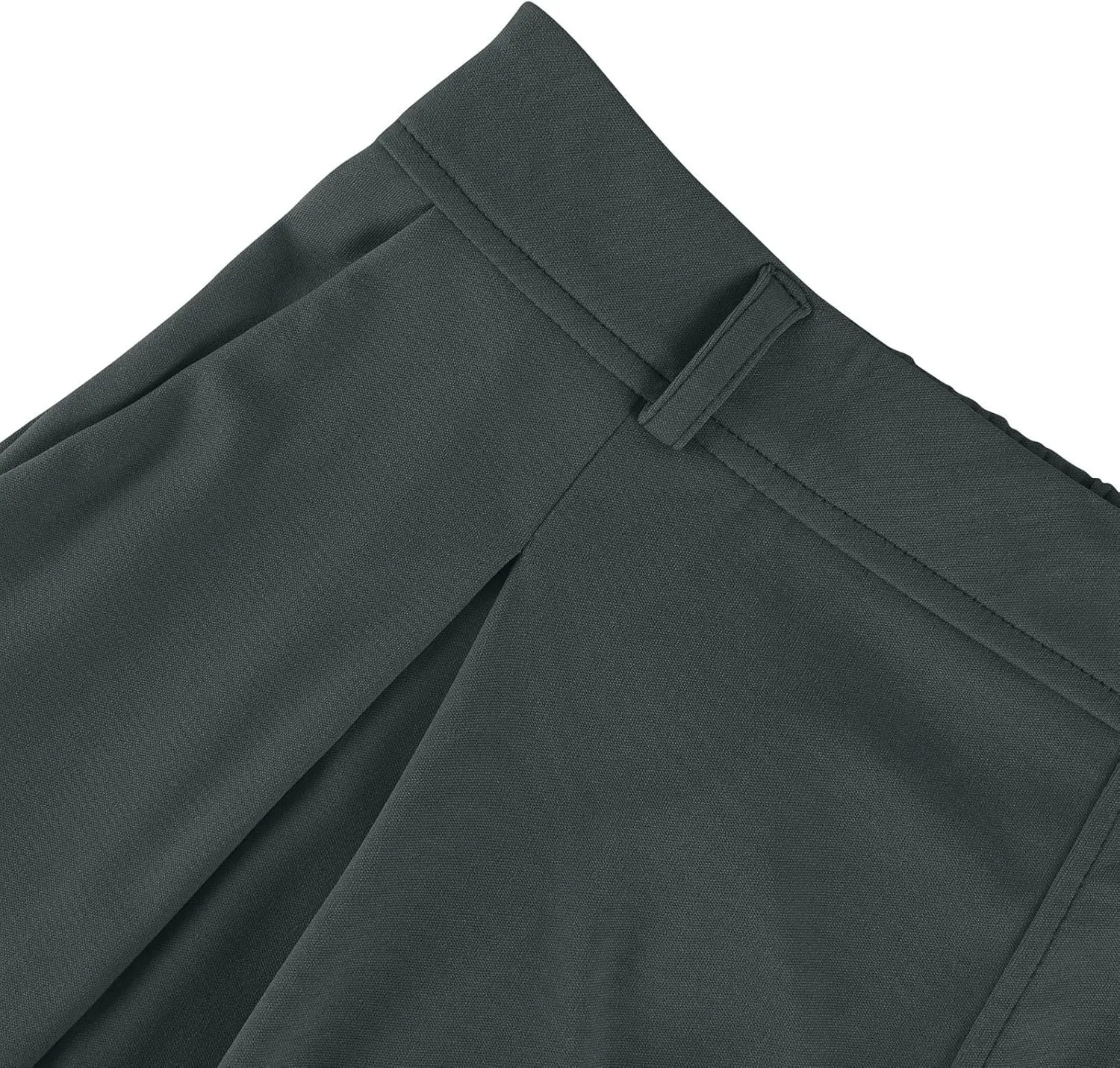 Women's Office Work Pants Drape High Waisted Business Casual Loose Straight Wide Leg Long Dress Trousers with Pocket