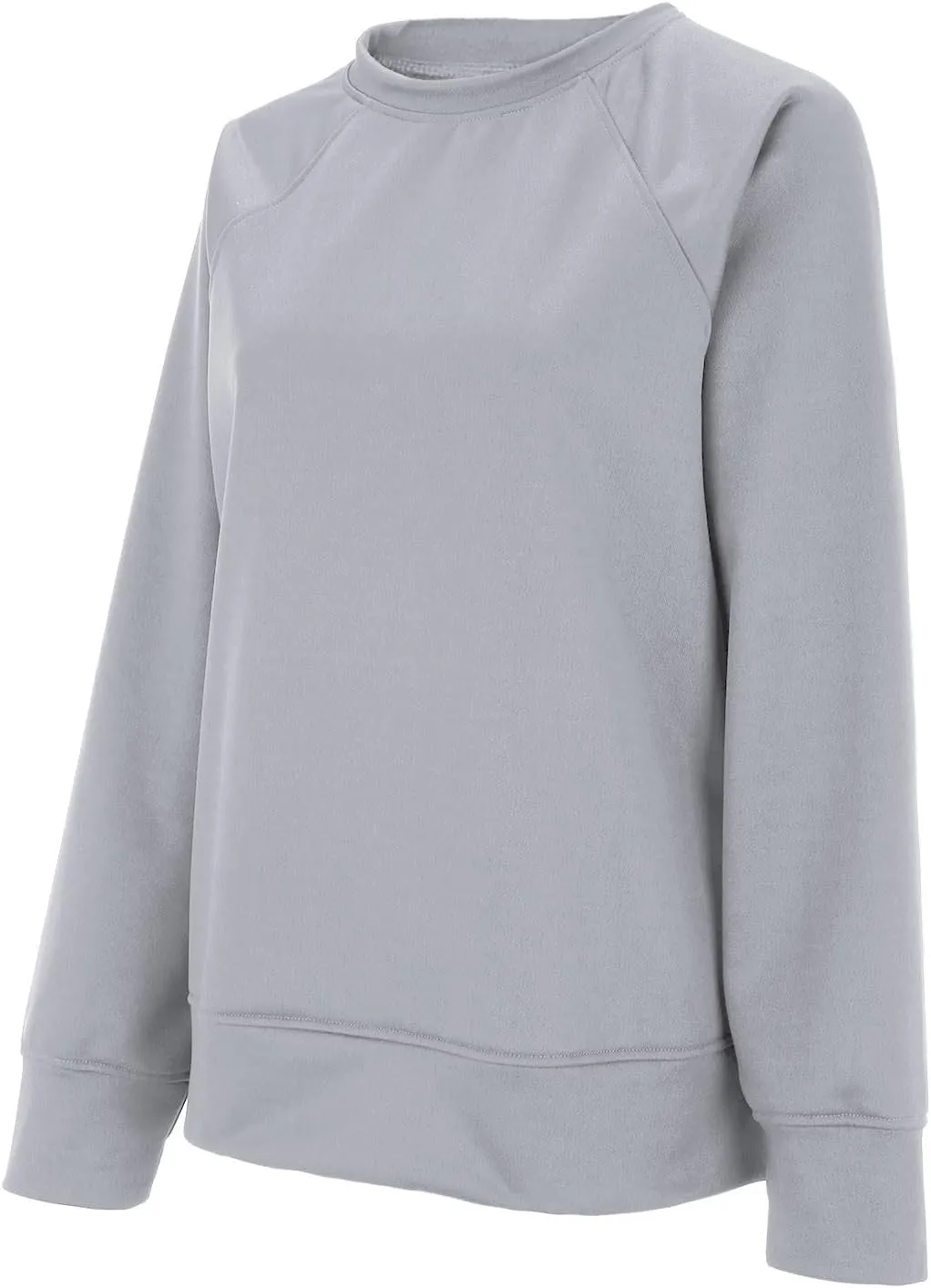 Women's Regular Fit Sweatshirt 2024 Fashion Solid Crewneck Long Sleeve Loose Casual Pullovers Fall Lightweight Tops