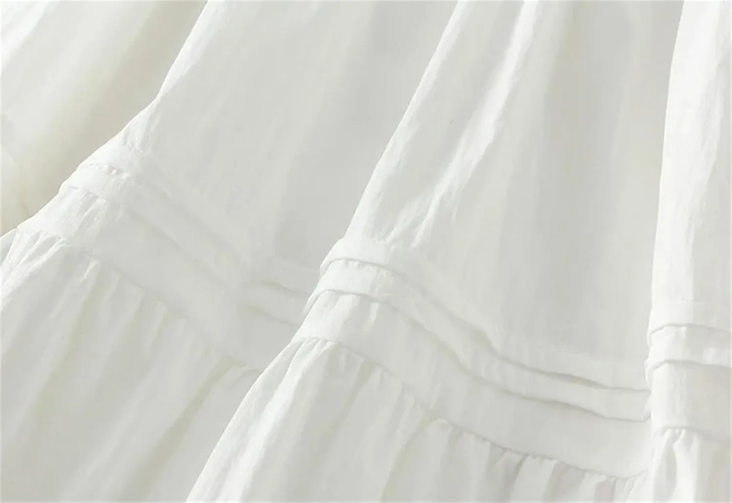 Women's Summer A-Line Skirts Lace Patchwork High Waist Casual Skirt