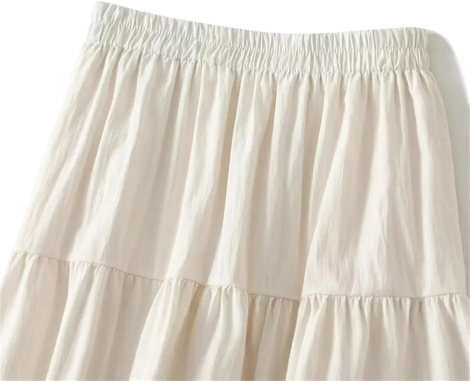 Women's Summer A-Line Skirts Lace Patchwork High Waist Casual Skirt