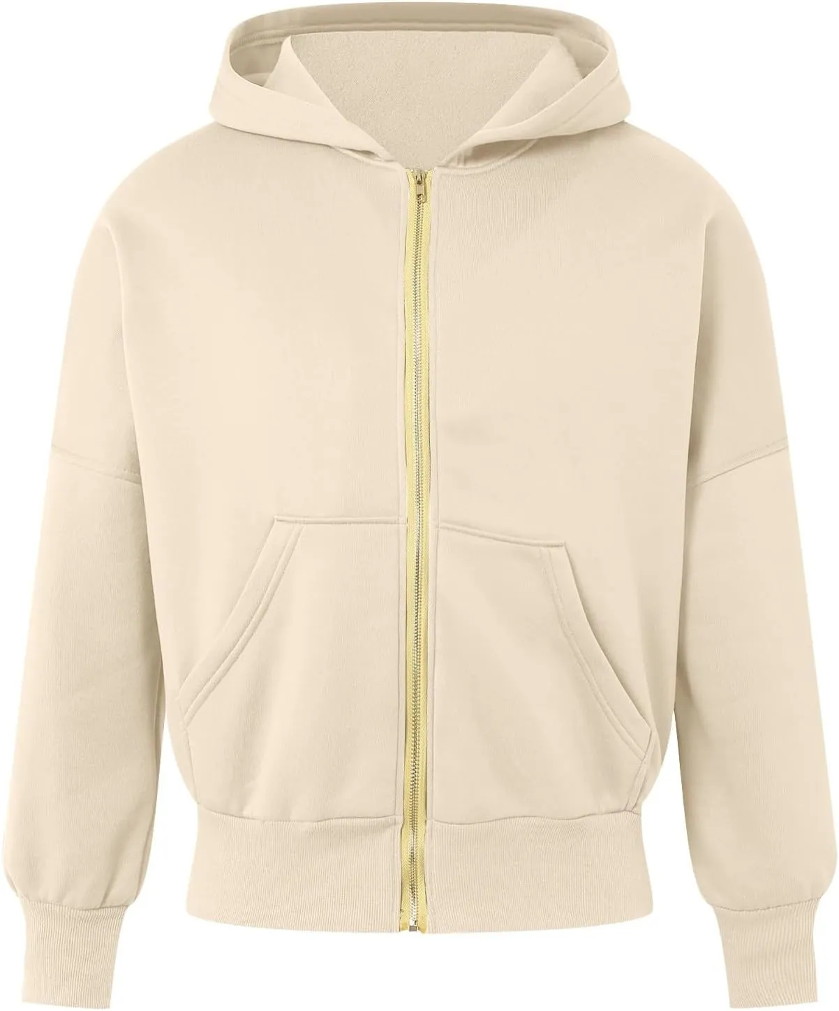 Womens Zip Up Hoodie Cropped Sweatshirts Full Zip Jackets Long Sleeve Fashion Fall Outfits 2024 Winter Clothes