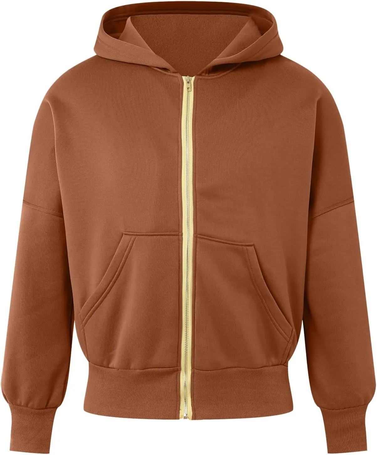 Womens Zip Up Hoodies Cropped Sweatshirts Casual Fleece Jackets Hooded Y2k Top 2024 Fall Outfits Clothes