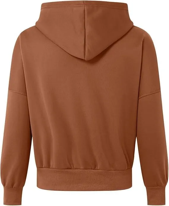 Womens Zip Up Hoodies Cropped Sweatshirts Casual Fleece Jackets Hooded Y2k Top Fall Outfits Clothes