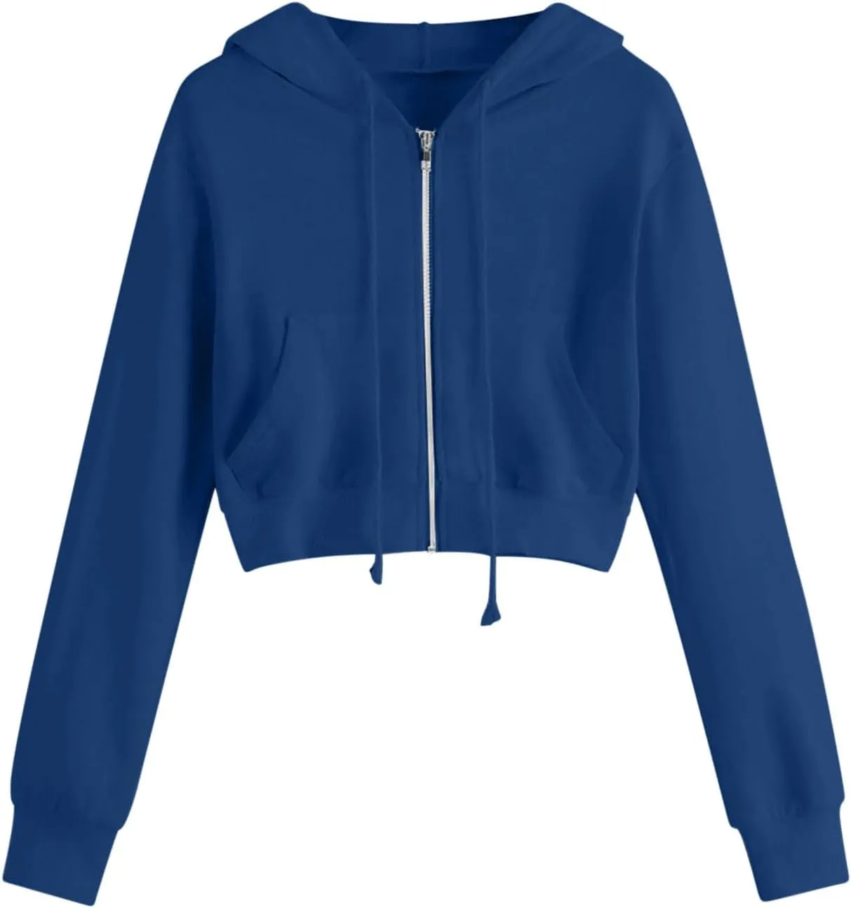 Womens Zip Up Hoodies Cropped Sweatshirts Fall Fashion Outfits Casual Hooded Y2k Tops Trendy Crop Jackets