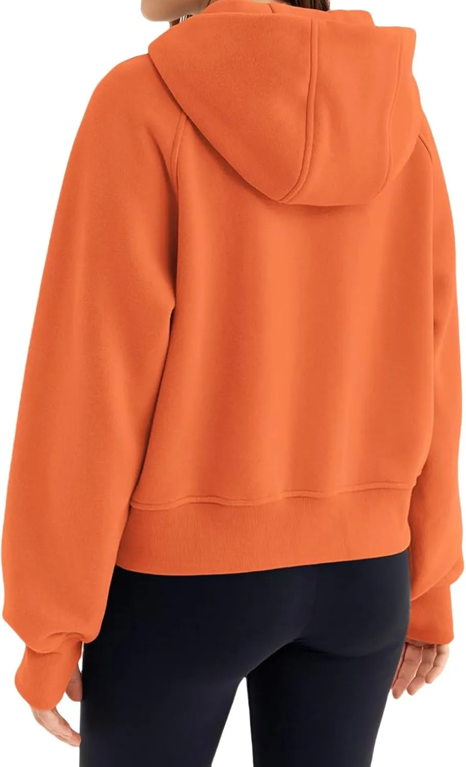 Womens Zip Up Hoodies Cropped Sweatshirts Fleece Jackets Fall Fashion Outfits Sweaters Winter Clothes Thumb Hole