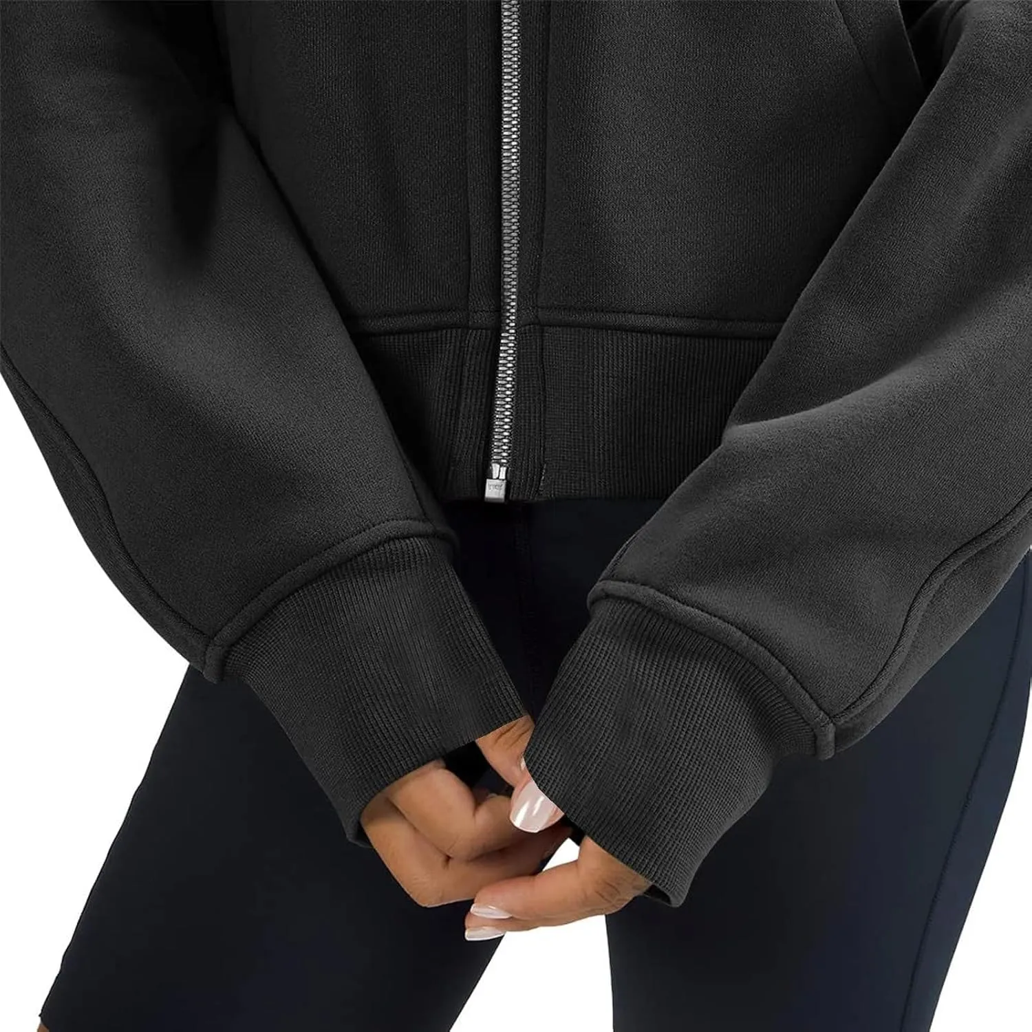Womens Zip Up Hoodies Cropped Sweatshirts Fleece Jackets Fall Outfits Oversized Casual Hooded Y2k Tops