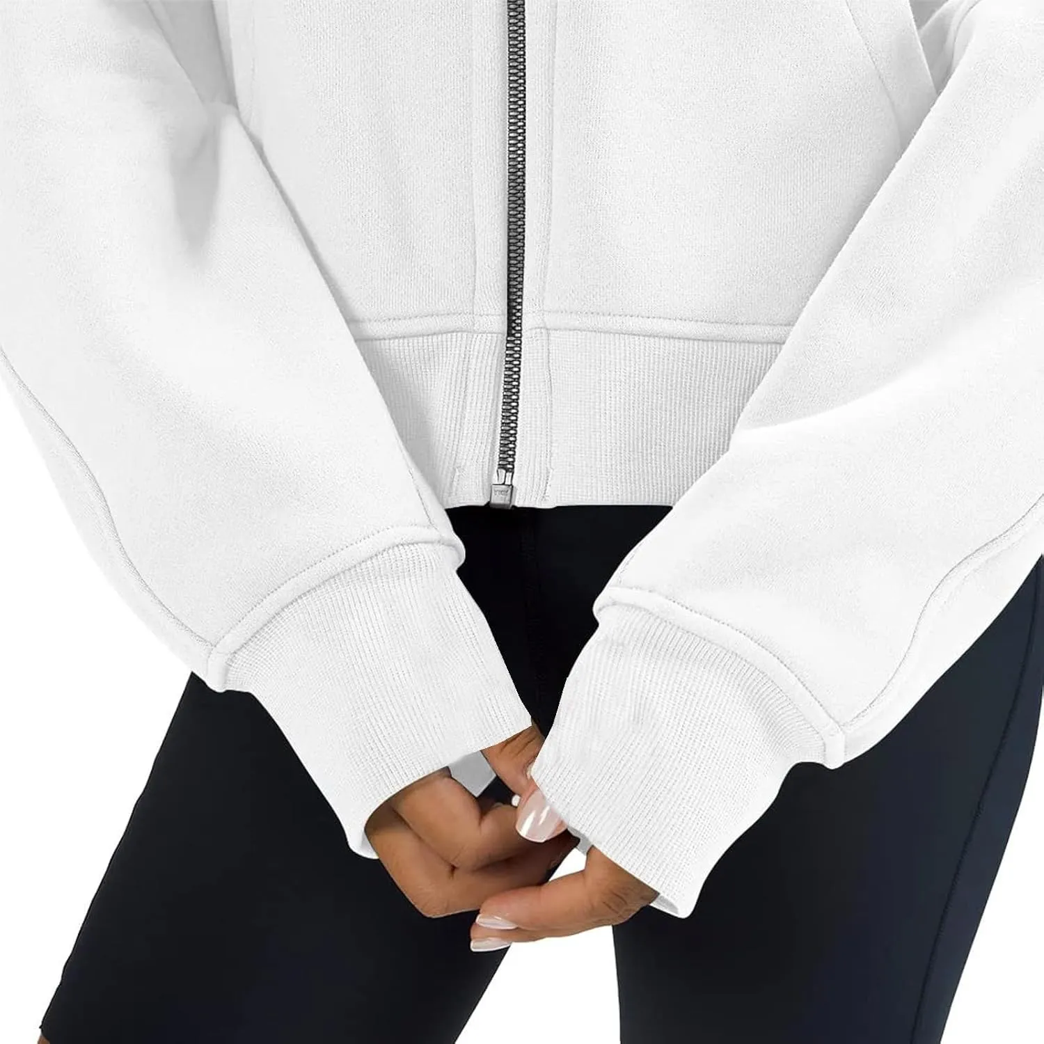 Womens Zip Up Hoodies Cropped Sweatshirts Fleece Jackets Fall Outfits Oversized Casual Hooded Y2k Tops