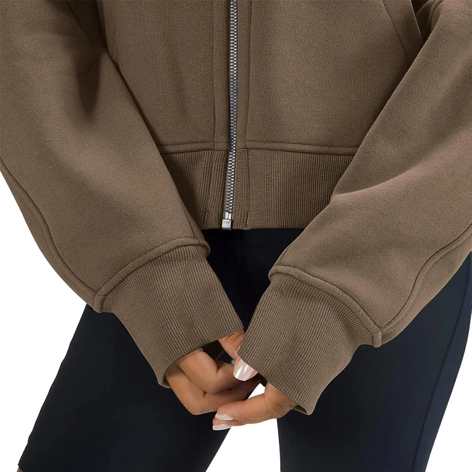 Womens Zip Up Hoodies Cropped Sweatshirts Fleece Jackets Fall Outfits Oversized Casual Hooded Y2k Tops