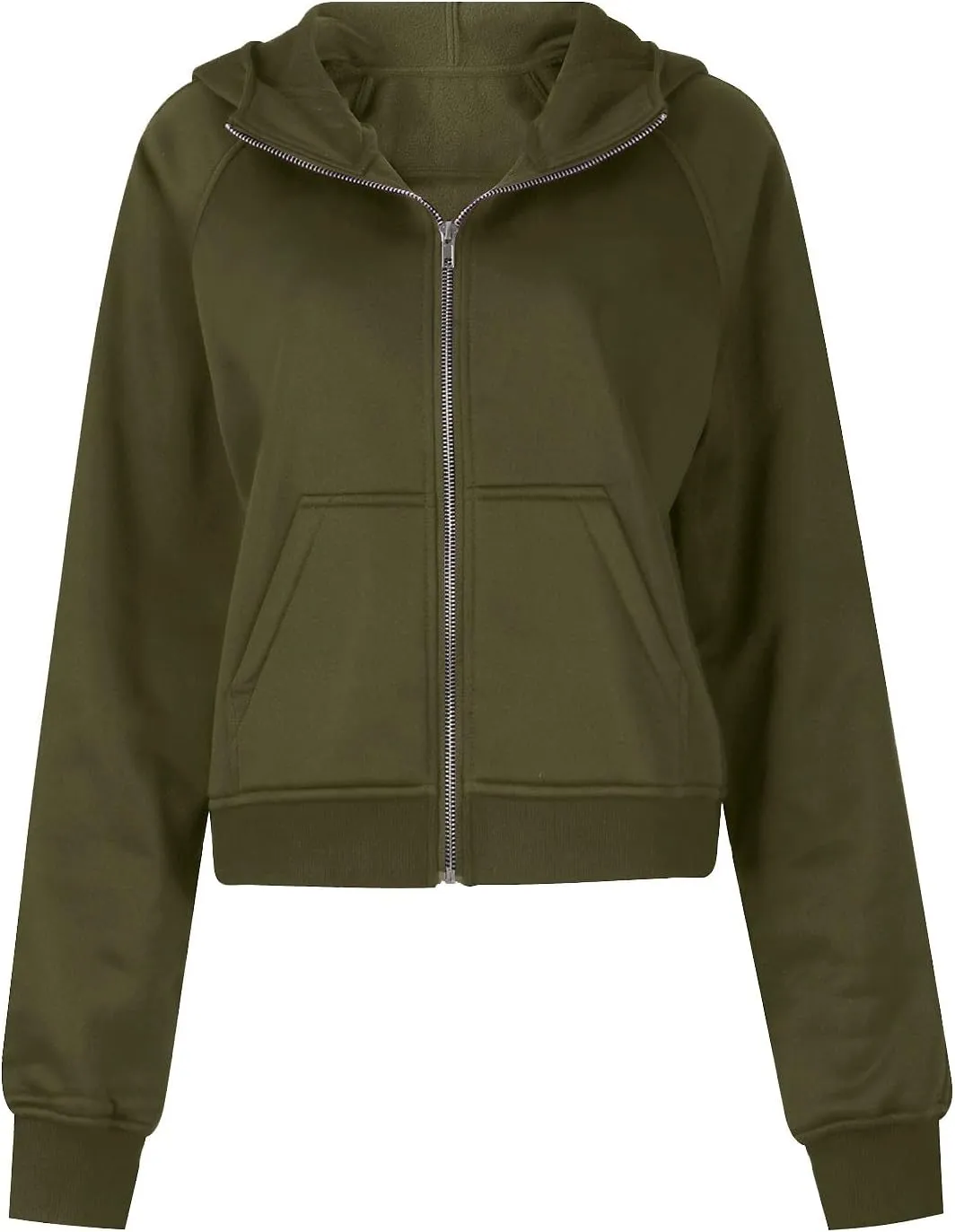 Womens Zip Up Hoodies Cropped Sweatshirts Fleece Jackets Fall Outfits Oversized Casual Hooded Y2k Tops