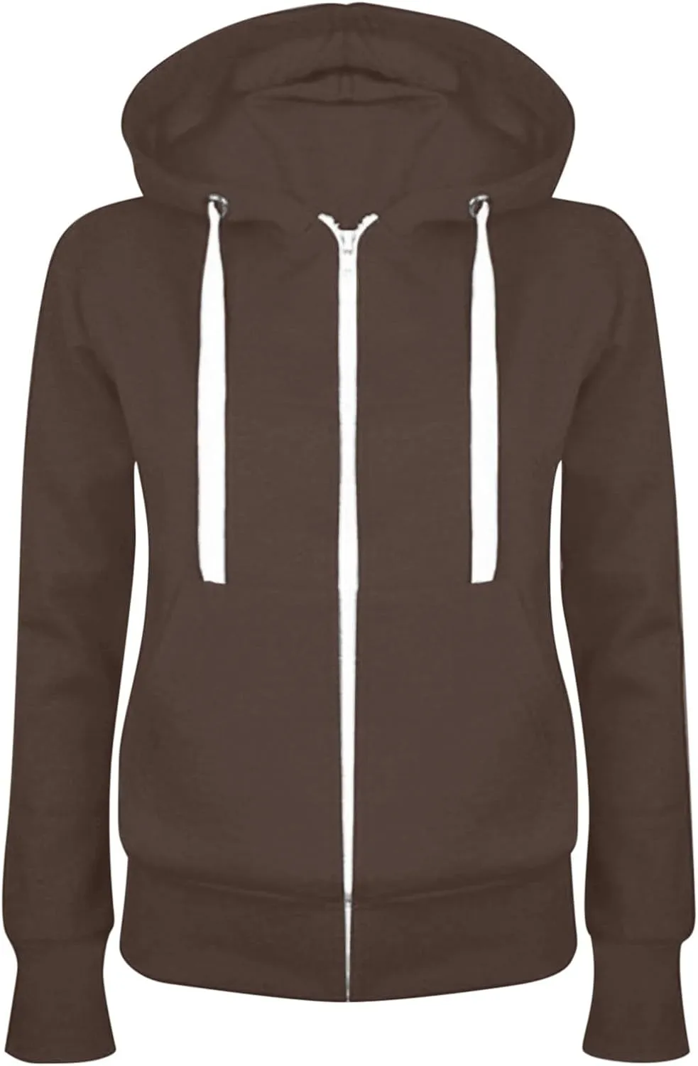 Womens Zip Up Hoodies Fleece Jackets Long Sleeve Lightweight Basic Sweatshirts Winter Fashion Outfits Clothes 2024