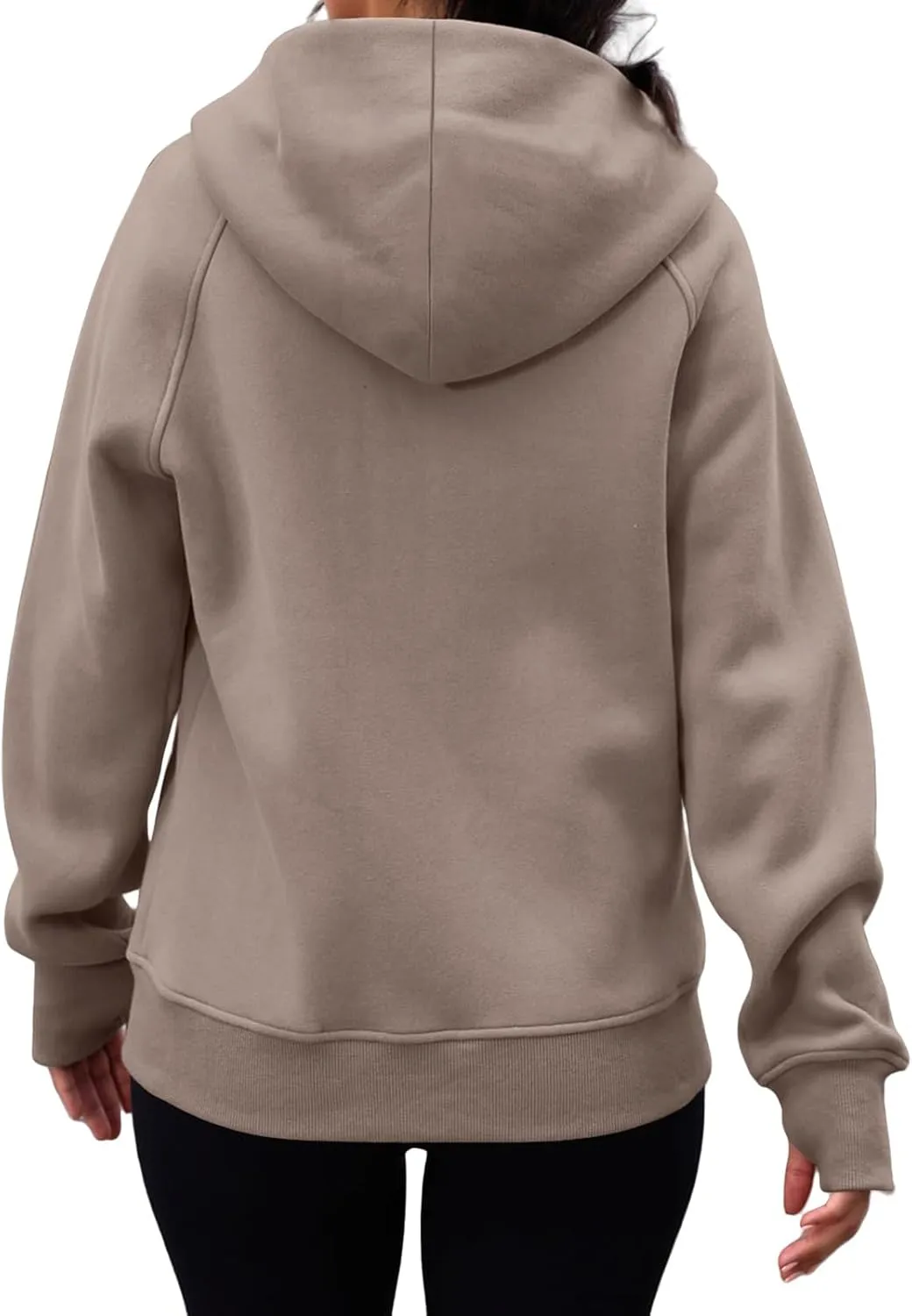 Womens Zip Up Hoodies Long Sleeve Fleece Jackets Casual Lightweight Outfits Clothes with Thumb Holes