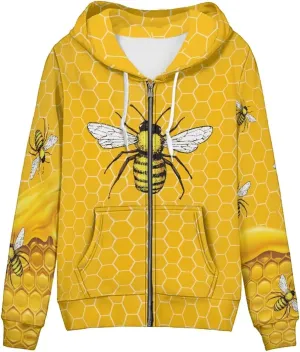Womens Zip Up Hoodies Long Sleeve Hooded Sweatshirts 2024 Outfits Casual Drawstring Jacket with Pockets