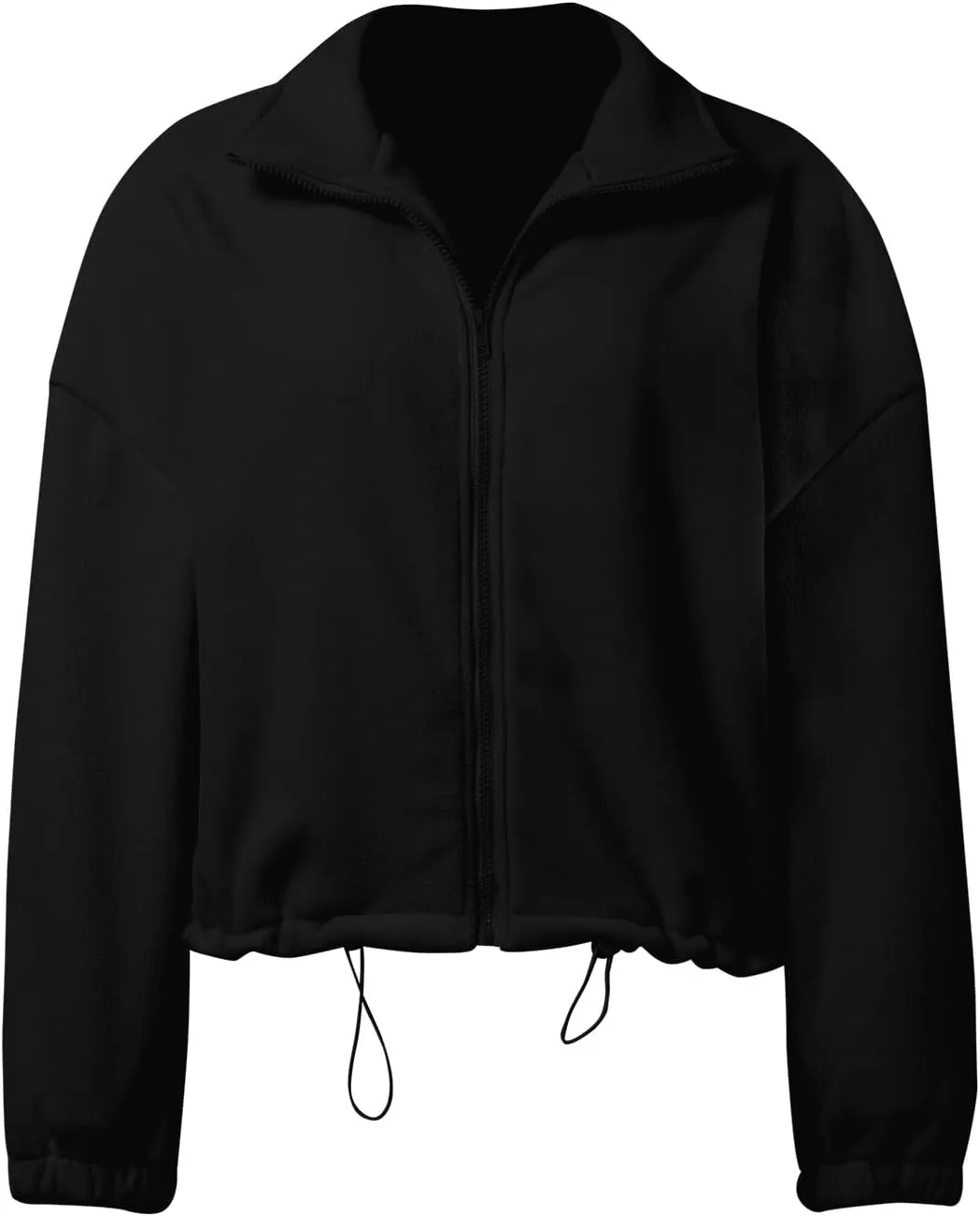 Womens Zip Up Hoodies Oversized Sweatshirts Stand Collar Long Sleeve Cropped 2024 Fleece Trendy Fall Outfits