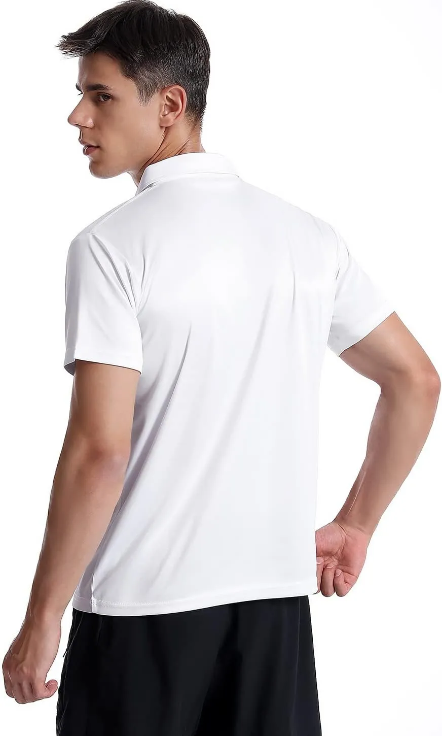Xelky Men's Polo Shirts Quick Dry Short Sleeve Golf Athletic Shirt Moisture Wicking Casual Work Collared Polos 4 Pack