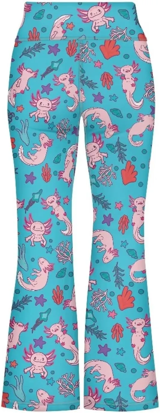 YEXIATODO Girls Flare Leggings Yoga Pants Size 5-14 Athletic Leggings Sportswear for Toddlers Teens Bell Bottom Leggings