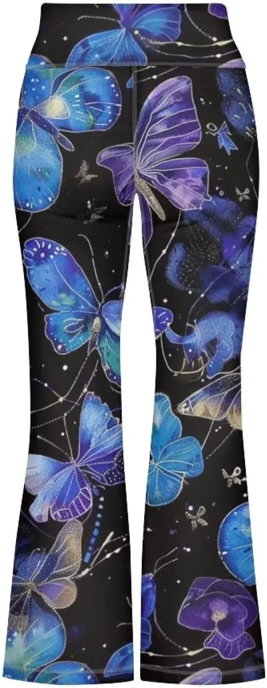 YEXIATODO Girls Flare Leggings Yoga Pants Size 5-14 Athletic Leggings Sportswear for Toddlers Teens Bell Bottom Leggings