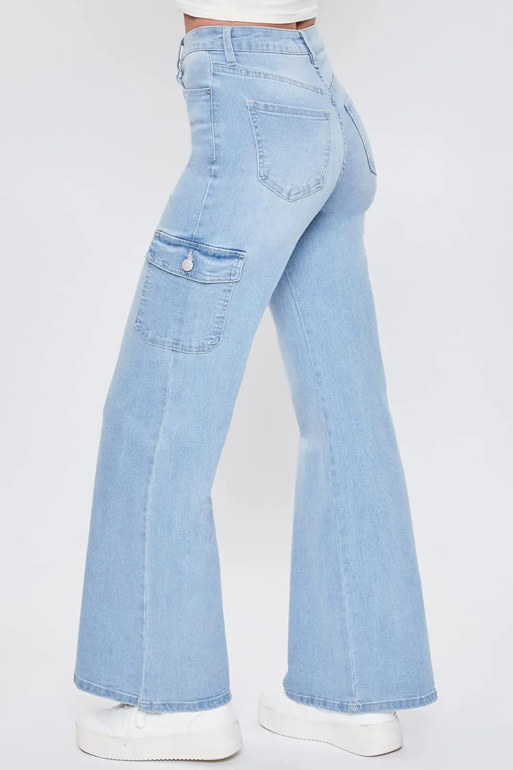 YMI Women's Junior Skater Cargo Wide Leg Jeans