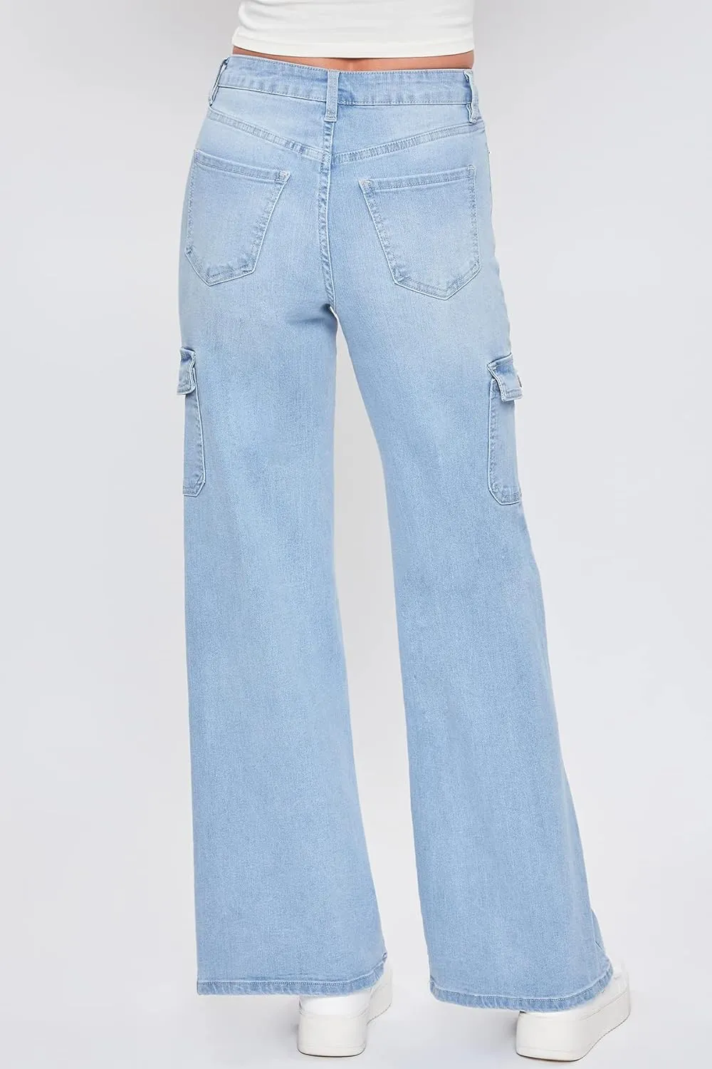 YMI Women's Junior Skater Cargo Wide Leg Jeans