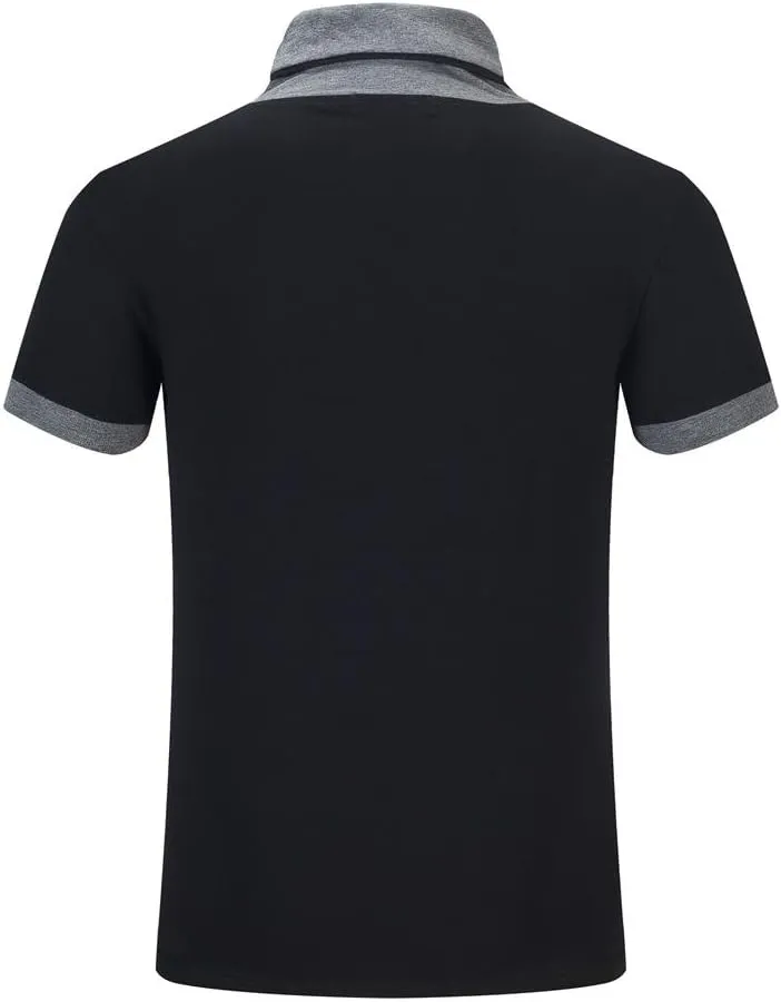 YTD Mens Cotton Casual V-Neck Button Slim Muscle Tops Tee Short Sleeve T-Shirts
